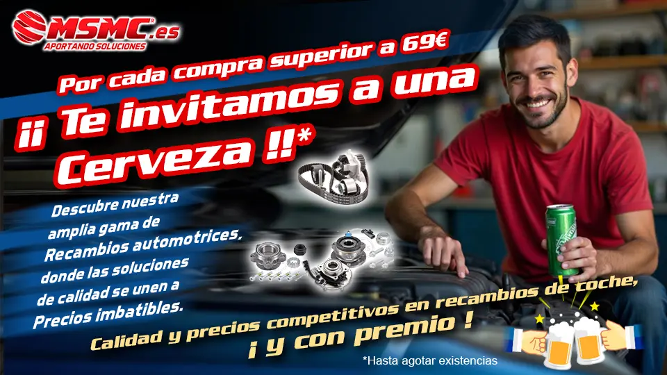 Recibe una lata de cerveza gratis en pedidos superiores a 69€ (IVA y transporte no incluidos)